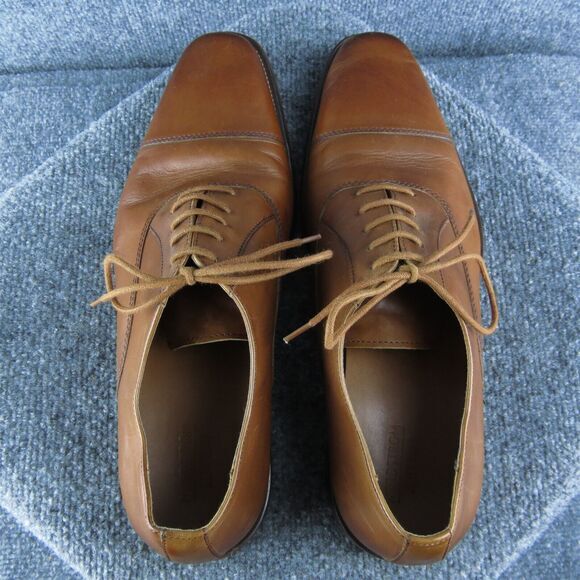 Nordstrom Shop Toe Cap Men Oxford Shoes Size 11.5 Medium Brown Lace‎ Up - Picture 6 of 10